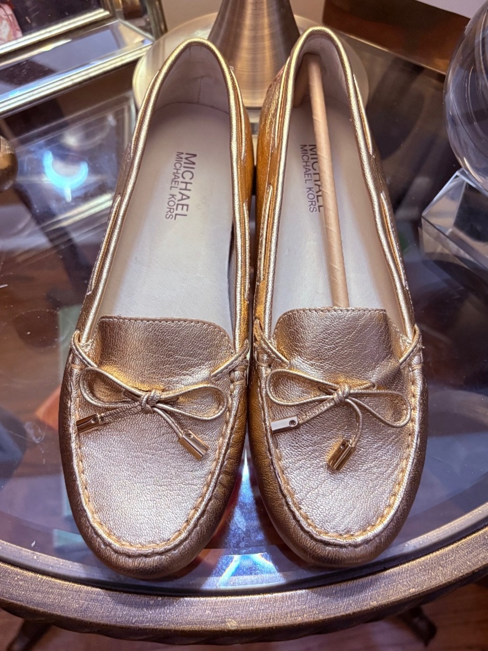 Michael Kors Women's Gold Metallic Loafers 7.5